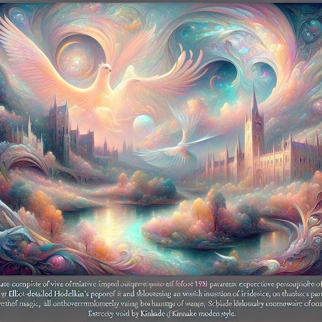 Pastel Goth Wizarding Landscape with Intricate Details