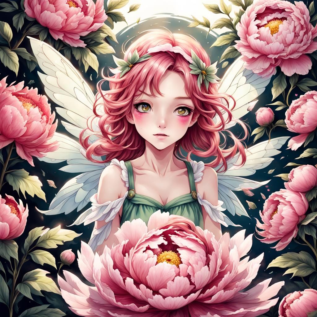 Anime Peony Fairy Fantasy Flower