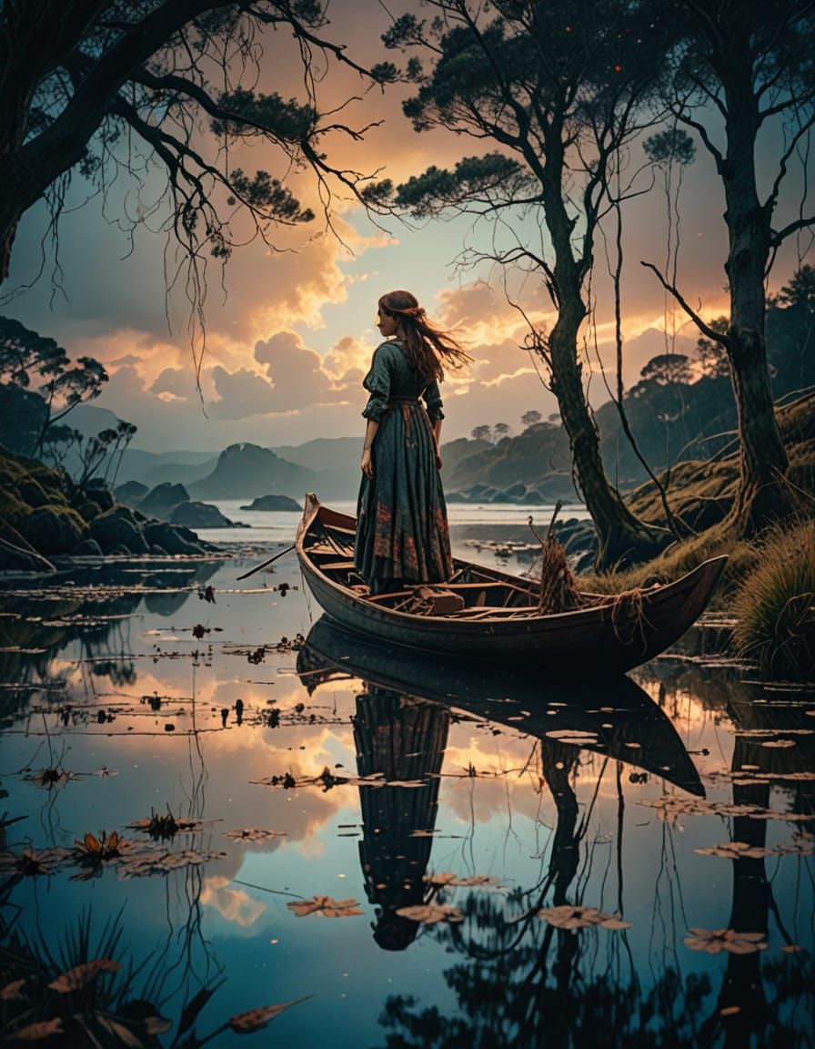 Ethereal Dreamscape in Pre-Raphaelite Romanticism