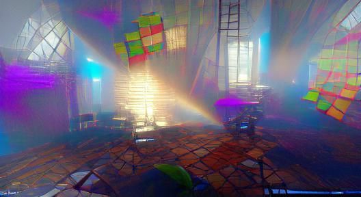 Volumetric Lighting with Holographic Effects in Hyperrealism