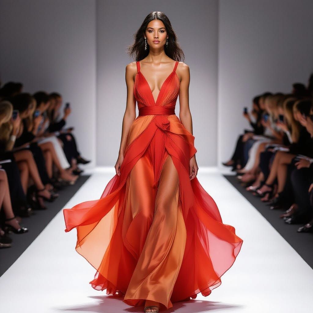 Sunset Gown on Fashion Week Runway
