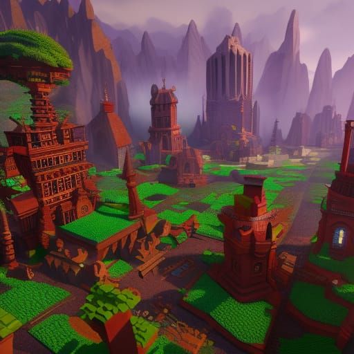 Detailed Matte Painting of Roblox Noob Character