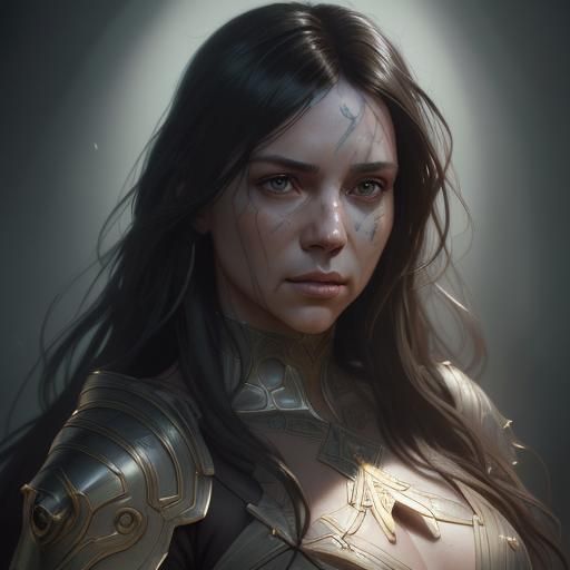 Jesus Christ Portrait with Whip, Digital Art