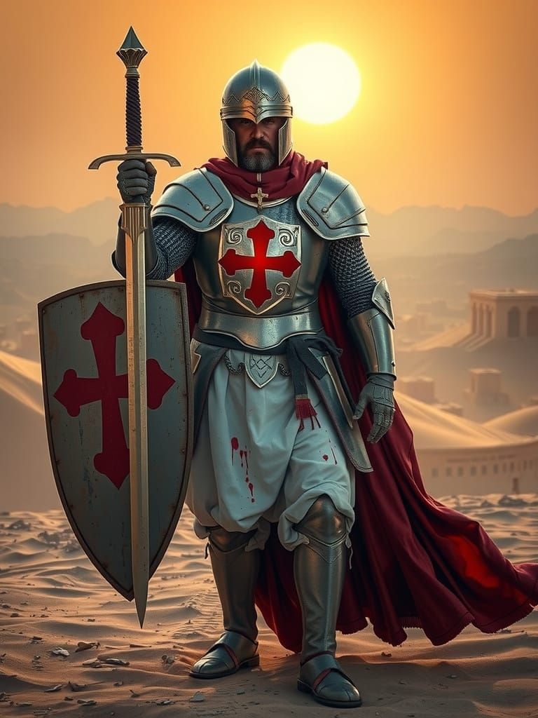 Knight with a sword.
