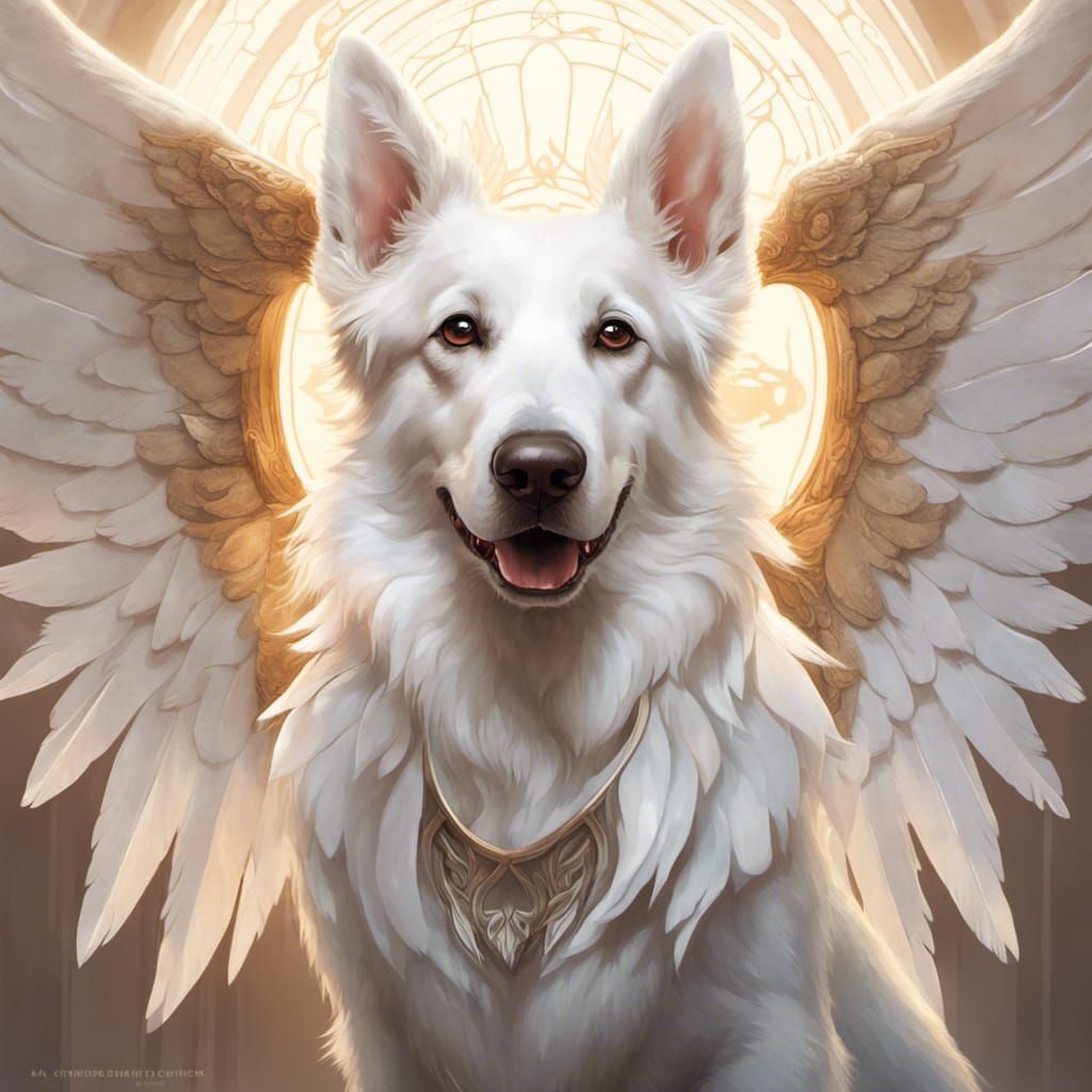 White Swiss Shepherd Dog Angel