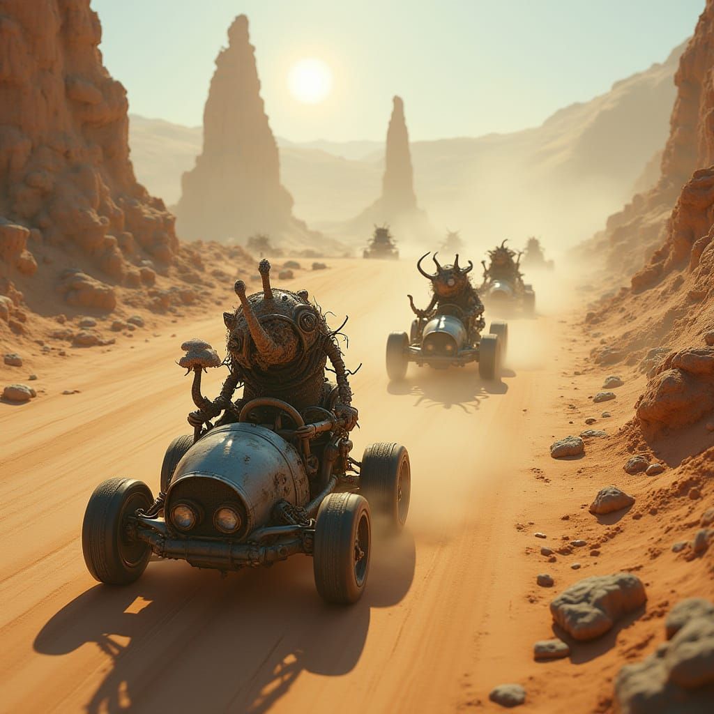 Post-Apocalyptic Pod Racers in a Desert of Ruin
