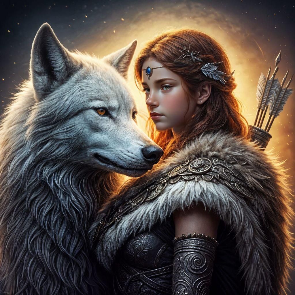 Artemis, Goddess of the Hunt, in Oil Painting Style