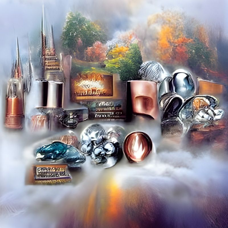 Ethereal Metallic Fantasy in Hyperdetailed Style