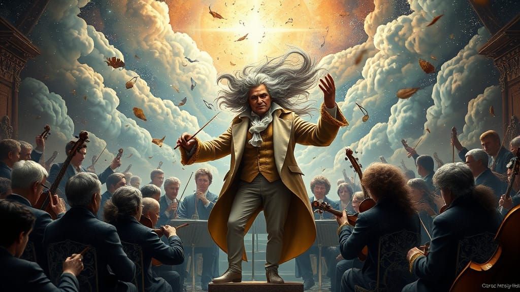 Beethoven, God of Music, Conducts Grand Opera