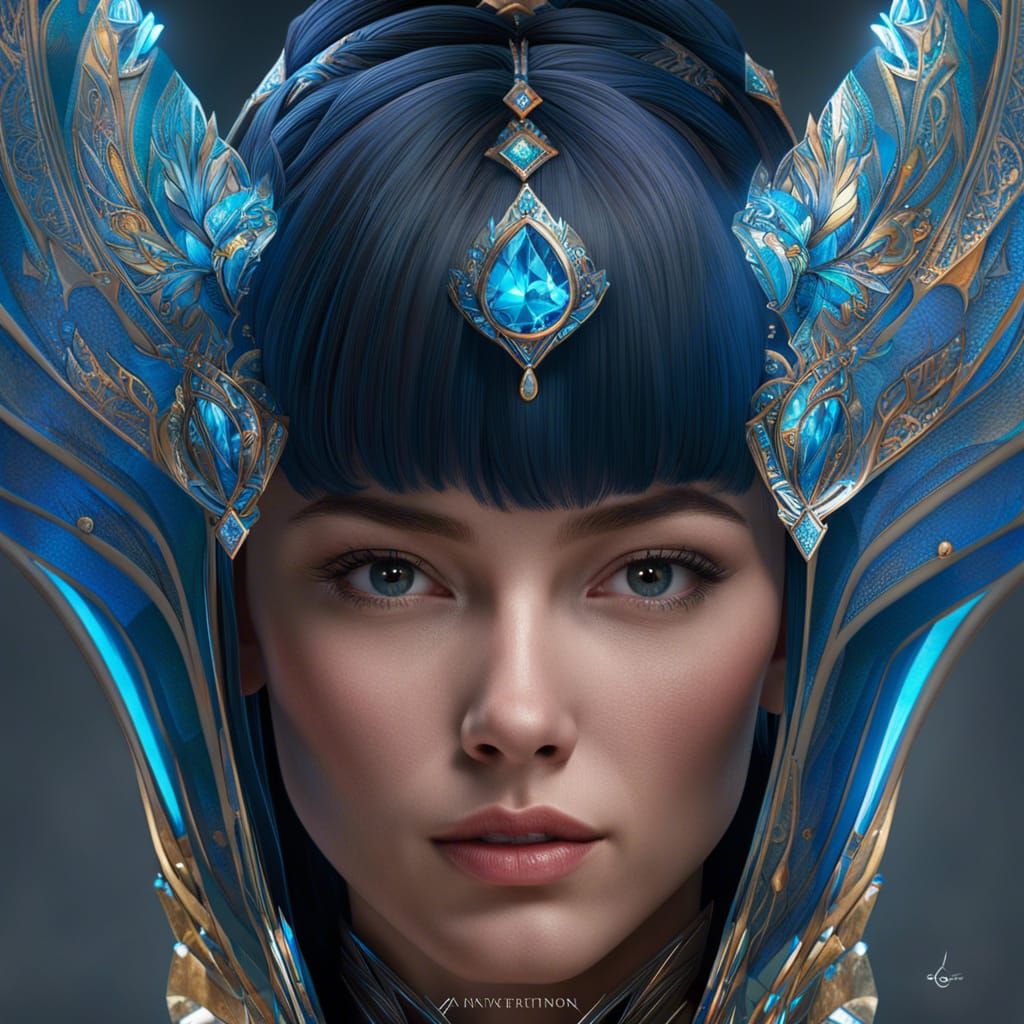 Detailed Princess Portrait in Cel-Shaded Style