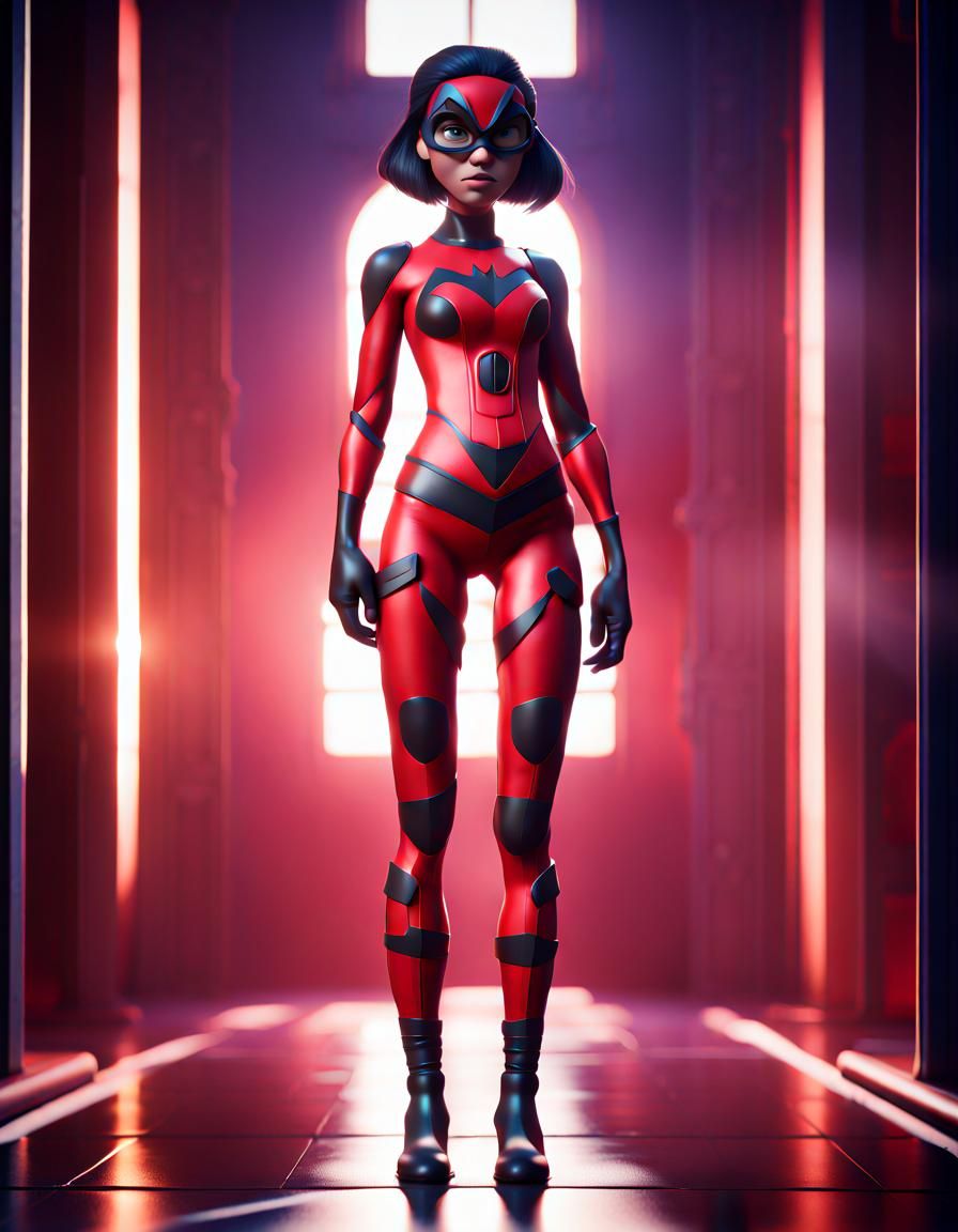 Dynamic Superhero in 3D Digital Art