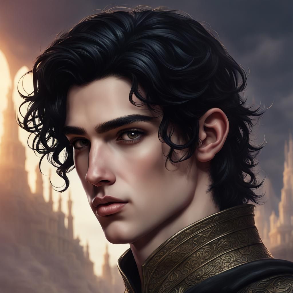Teen Prince Portrait in Medieval Style, 8K