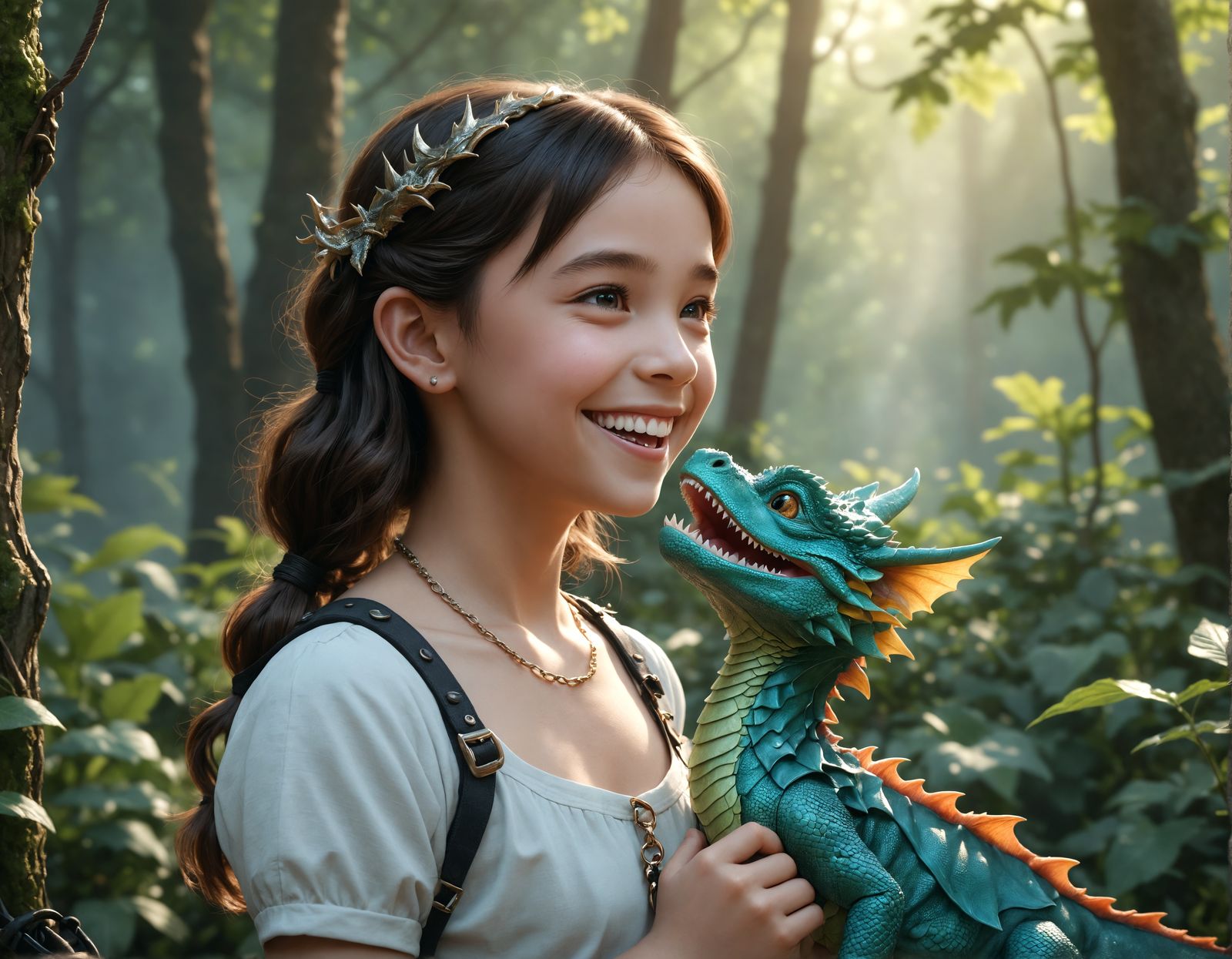 Dragon Companion in Fantasy Setting