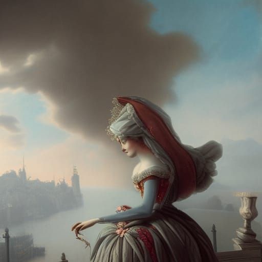 Marie Antoinette's Execution: Detailed Matte Painting