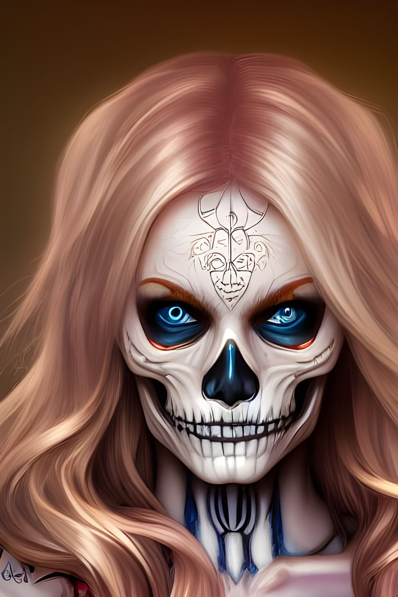 Detailed Skeleton Queen Portrait in Artgerm Style