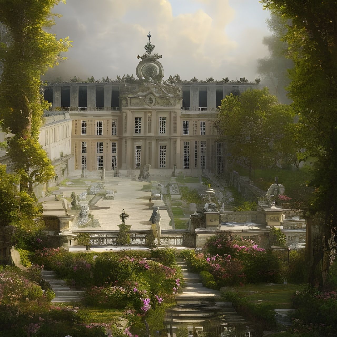 Chateau de Versailles: Classic Landscape Painting