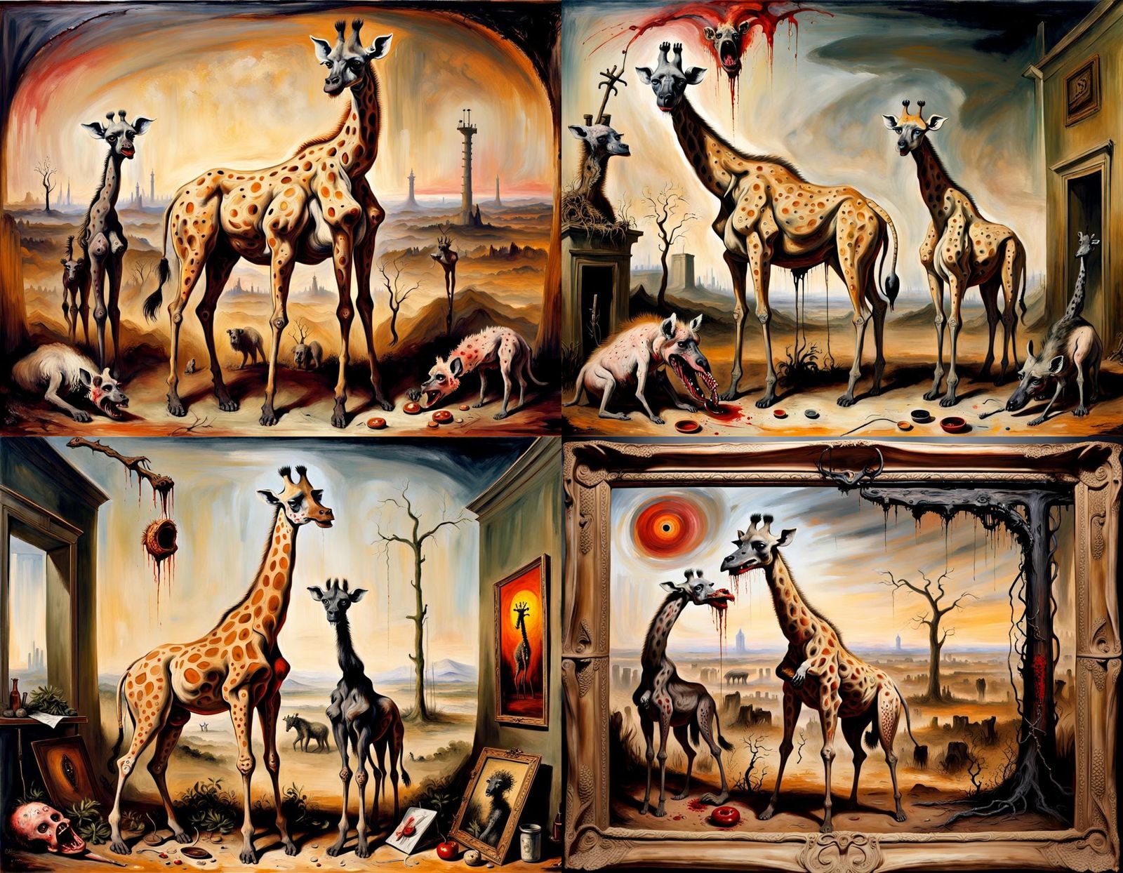 Surreal Mutant Creature in Romantic Style