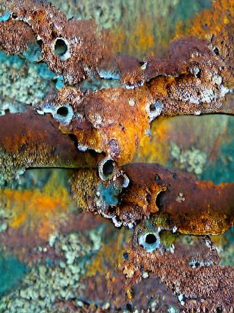 Abstract Corrosion Art: Evoking Decay and Oxidation