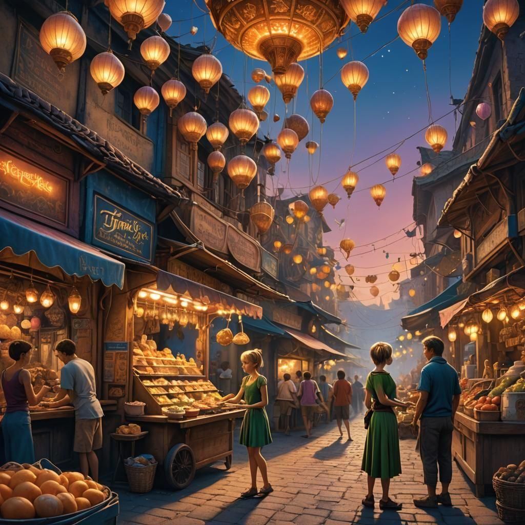 Tinker Bell Buys Gyro, Matte Painting