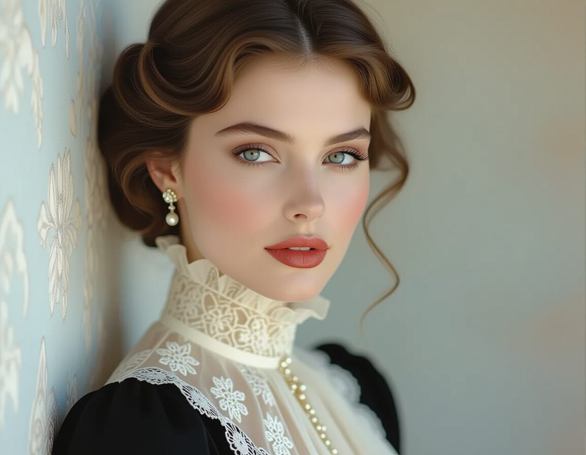 Elegant Woman in Vintage Photographic Style