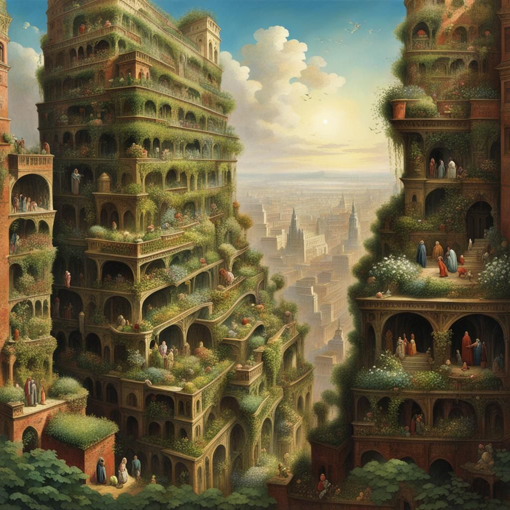 Hanging Gardens of Babylon: An AI Interpretation