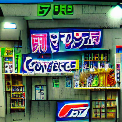 Vibrant Convenience Store Interior: Digital Render