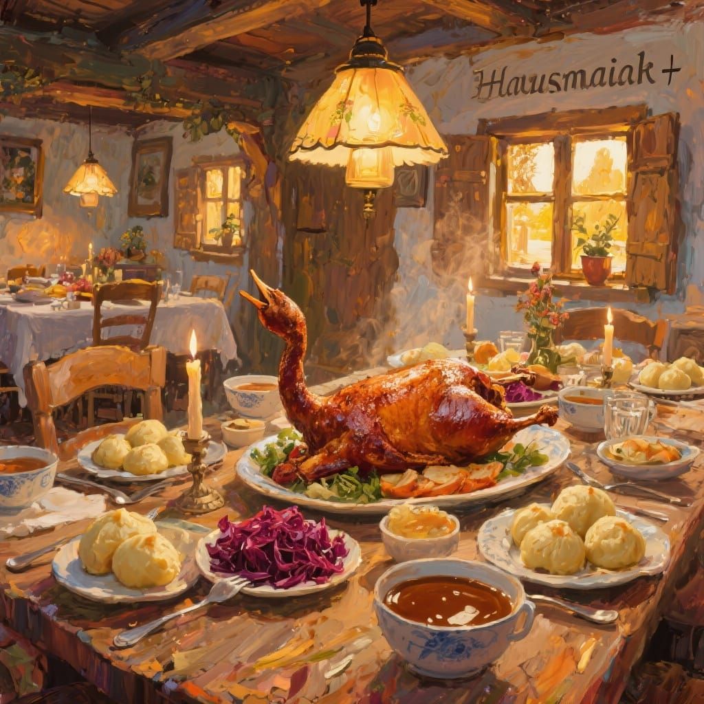 Austrian Goose Dinner at Rustic Farmhouse Restaurant