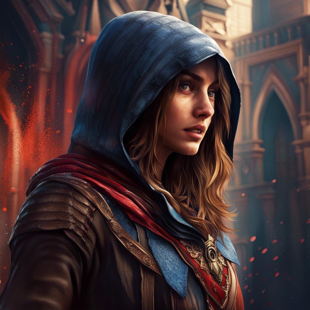 Ana De Armas as Assassin in Digital Art