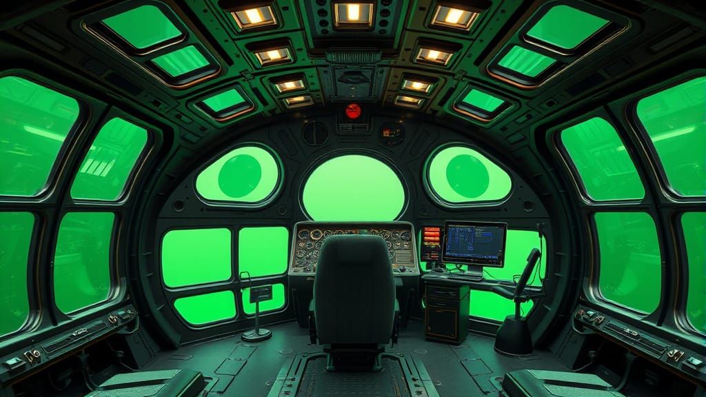 Steampunk Flying Saucer Interior: A Fantastical Glimpse