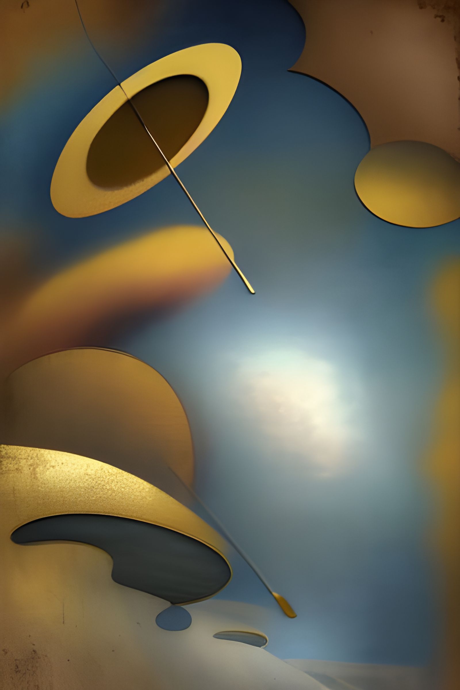 Abstract Cycles with Gold Detailing