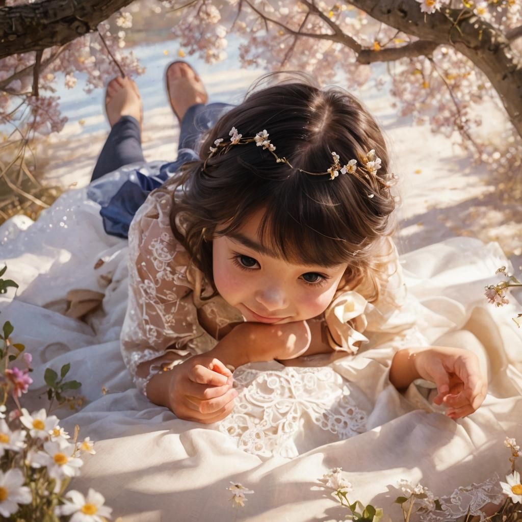 Girl in Meadow: Impressionistic Portrait Photography