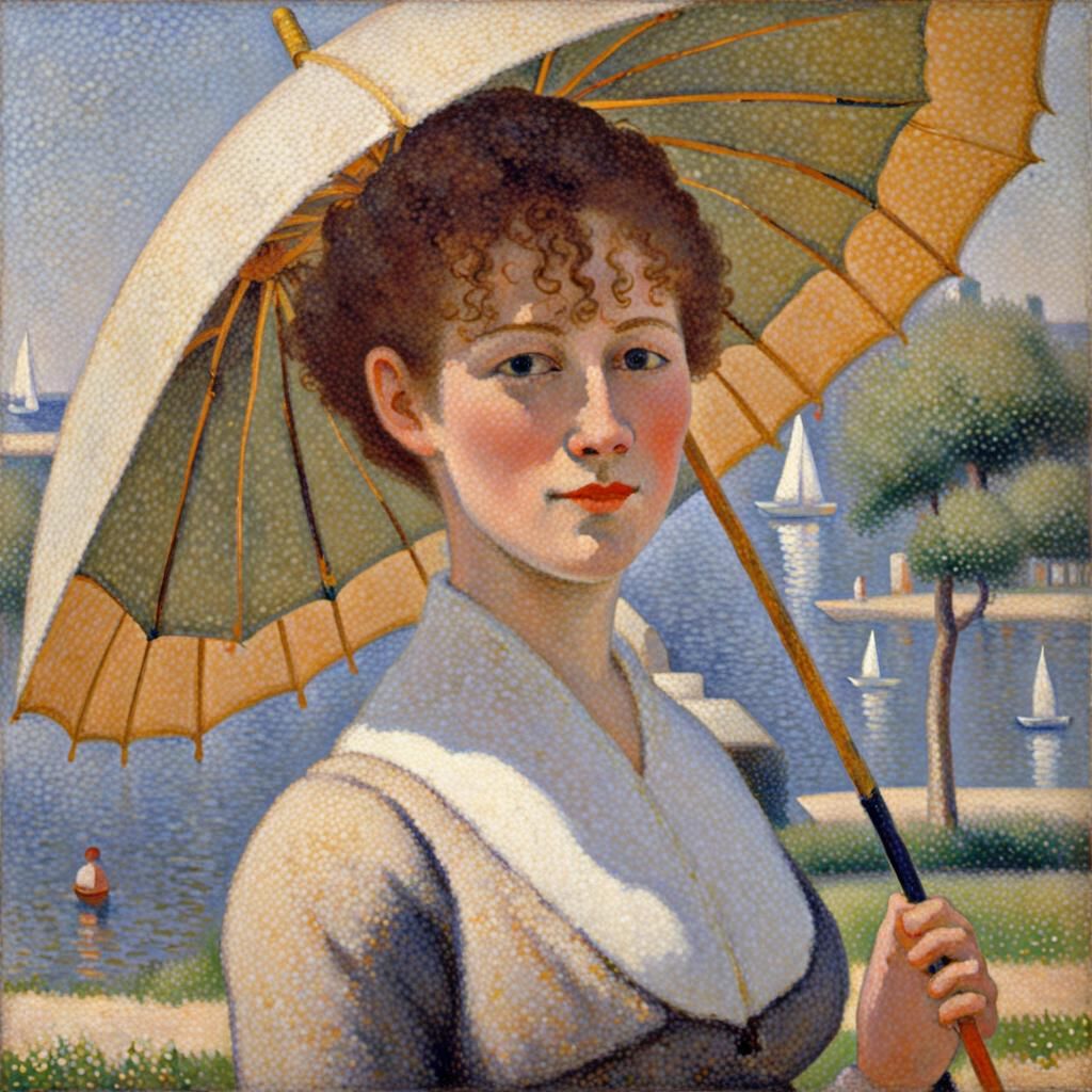 Upscaling ruined the original pointillism.  How it used to l...