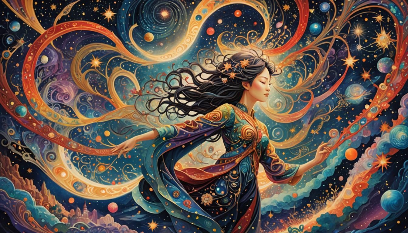 Cosmic Transformation: A Surreal Moment in Art