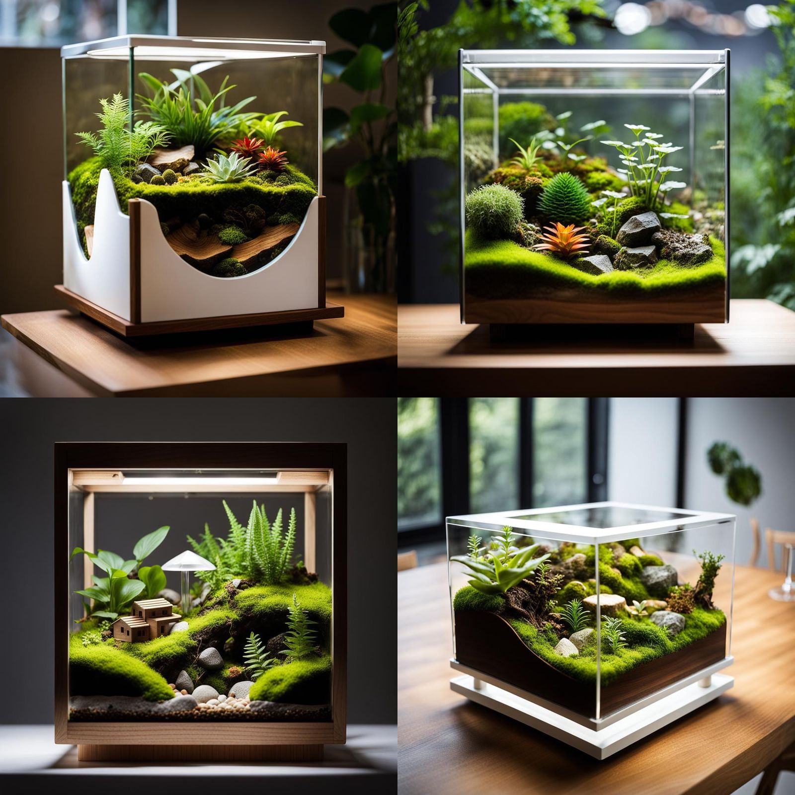 Lush Terrarium with 3D Printed Cell Structure
