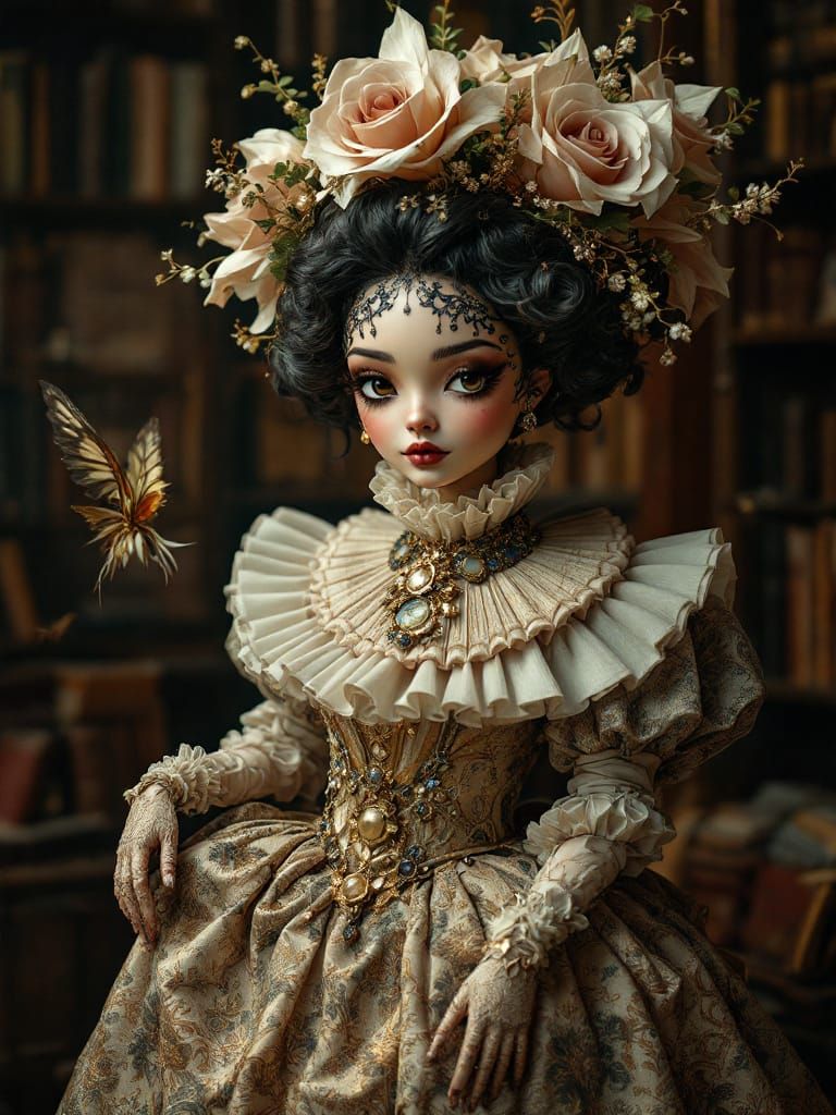 Dollyzoo Semibooksculpture Bookfrocks in Maximalist Style