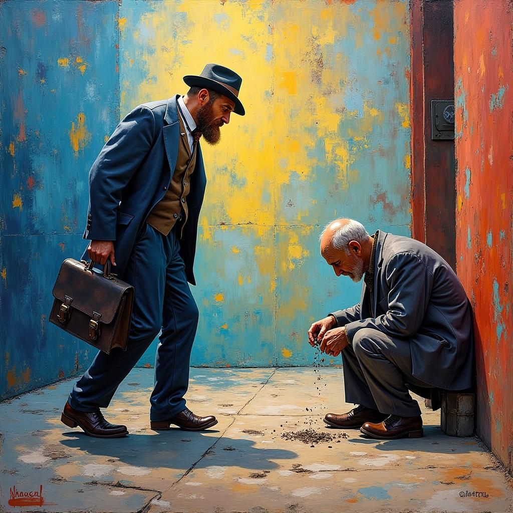 Van Gogh Spitting: Impasto Painting with Emotional Intensity