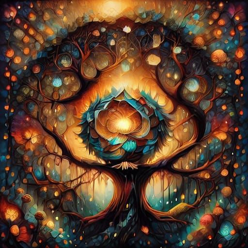 Cozy Christmas Scene with Decorated Tree and Gifts