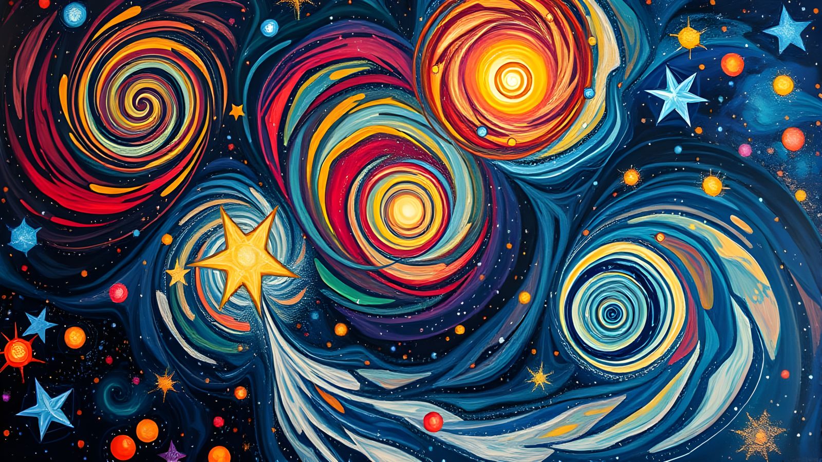 Psychedelic Maelstroms: A Maximalist Oil Painting