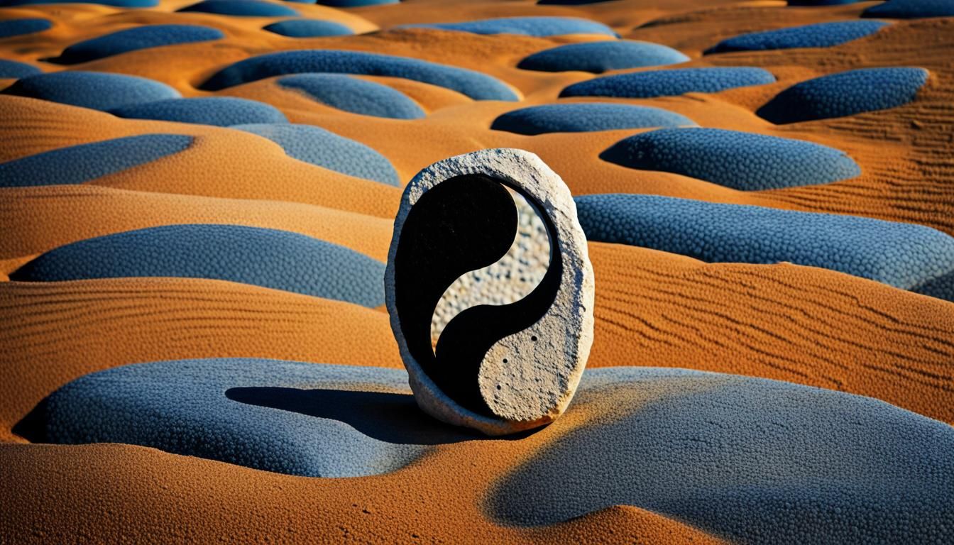 Standing Stones Ying-Yang in Deep Color Mosaic