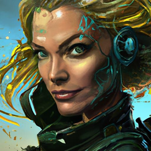 Nuclear Punk Portrait in Fallout Style