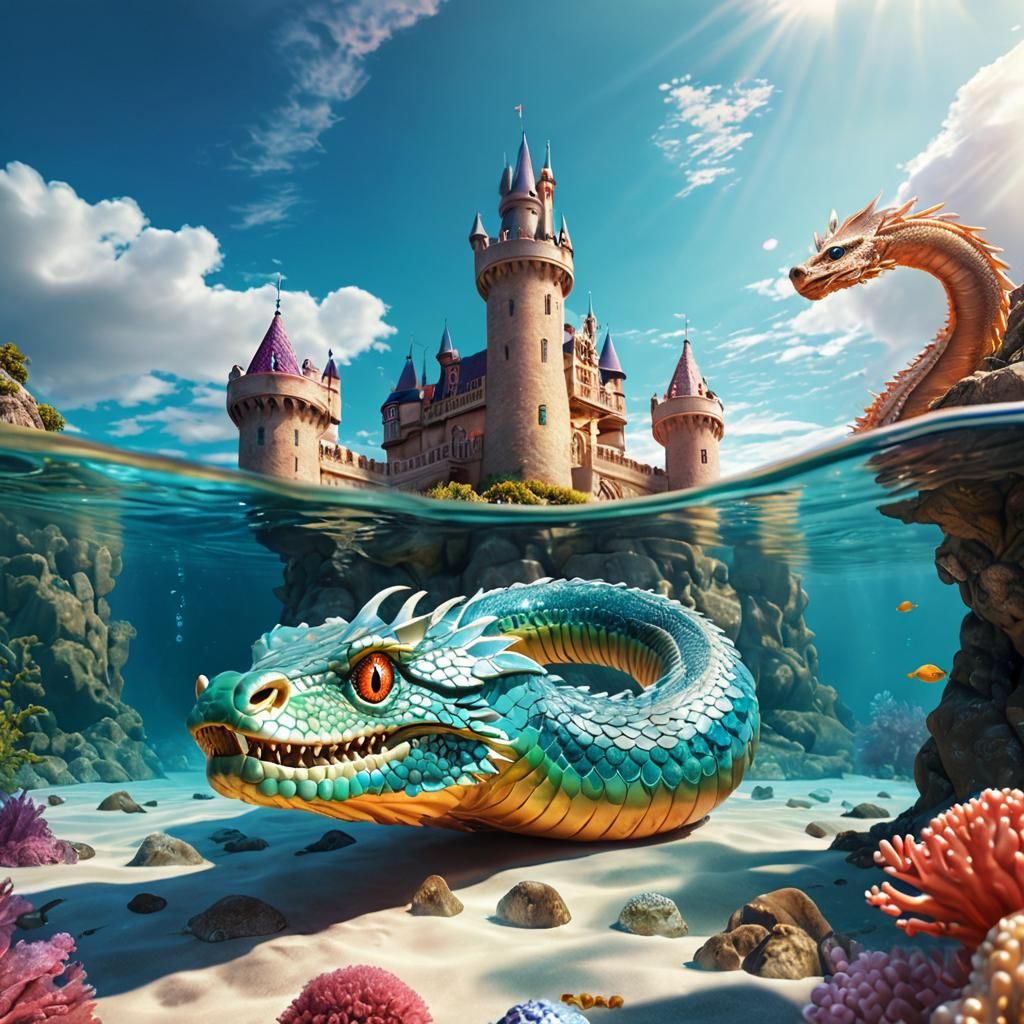 Sea-Serpent Emerges from Castle-Island Waters