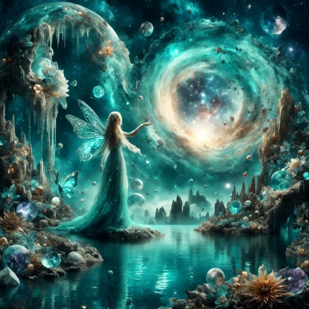 Geode Fantasy: Reaching for Infinity in a Surreal Landscape