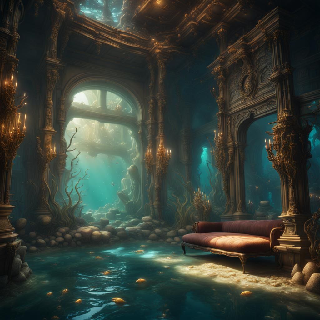 Shining Underwater World: Detailed Matte Painting