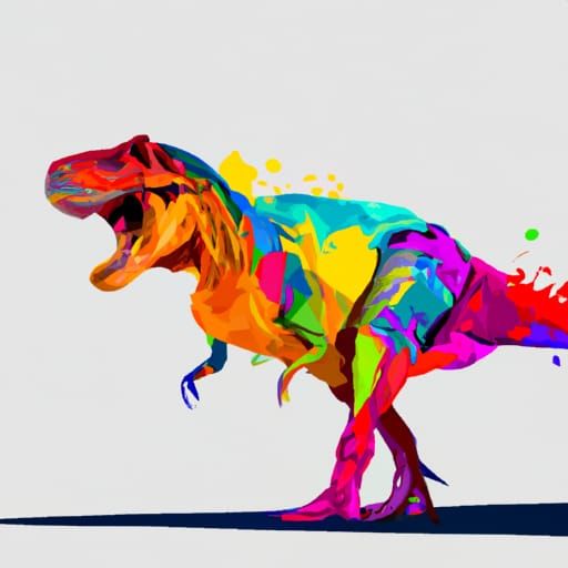 Colorful Realistic T-Rex Illustration