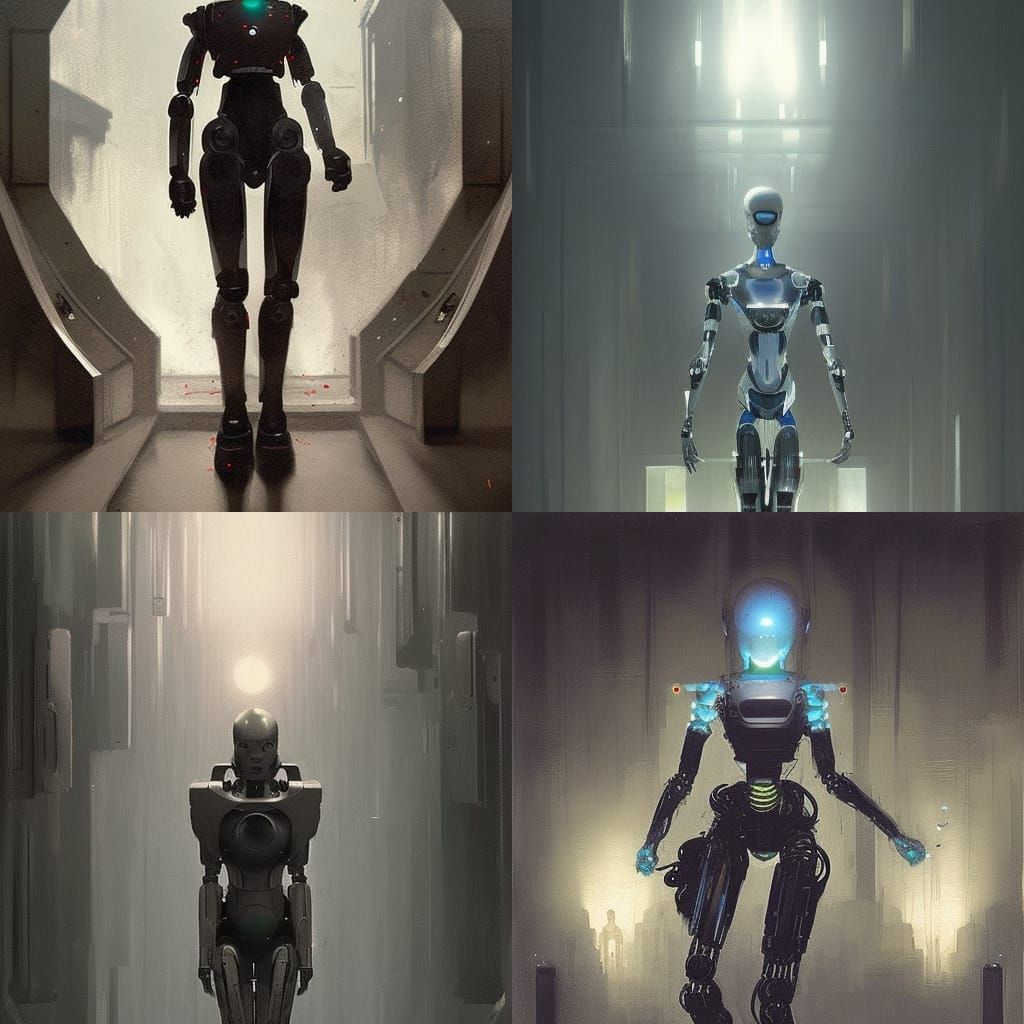Sinister Robots and Humans, Digital Fantasy Art