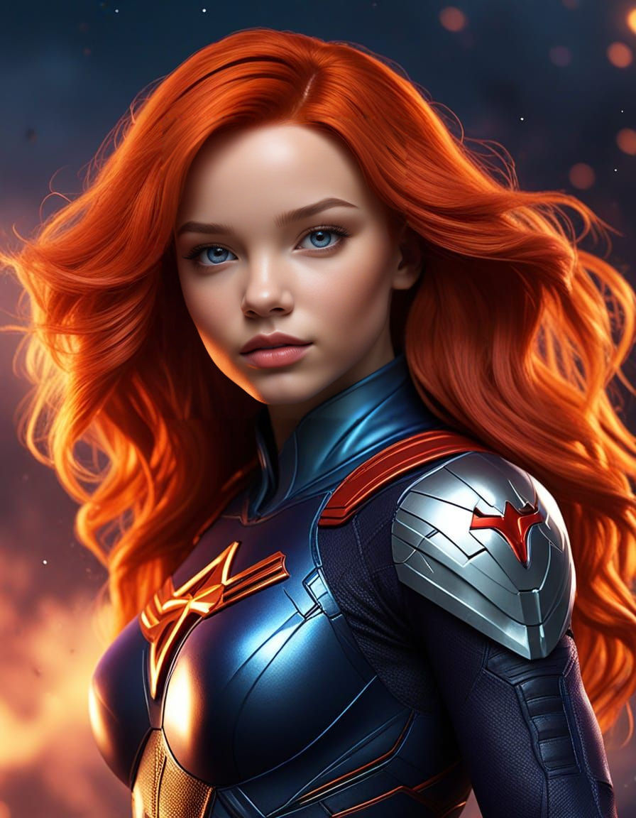 Dove Cameron as Starfire Alien Princess Portrait