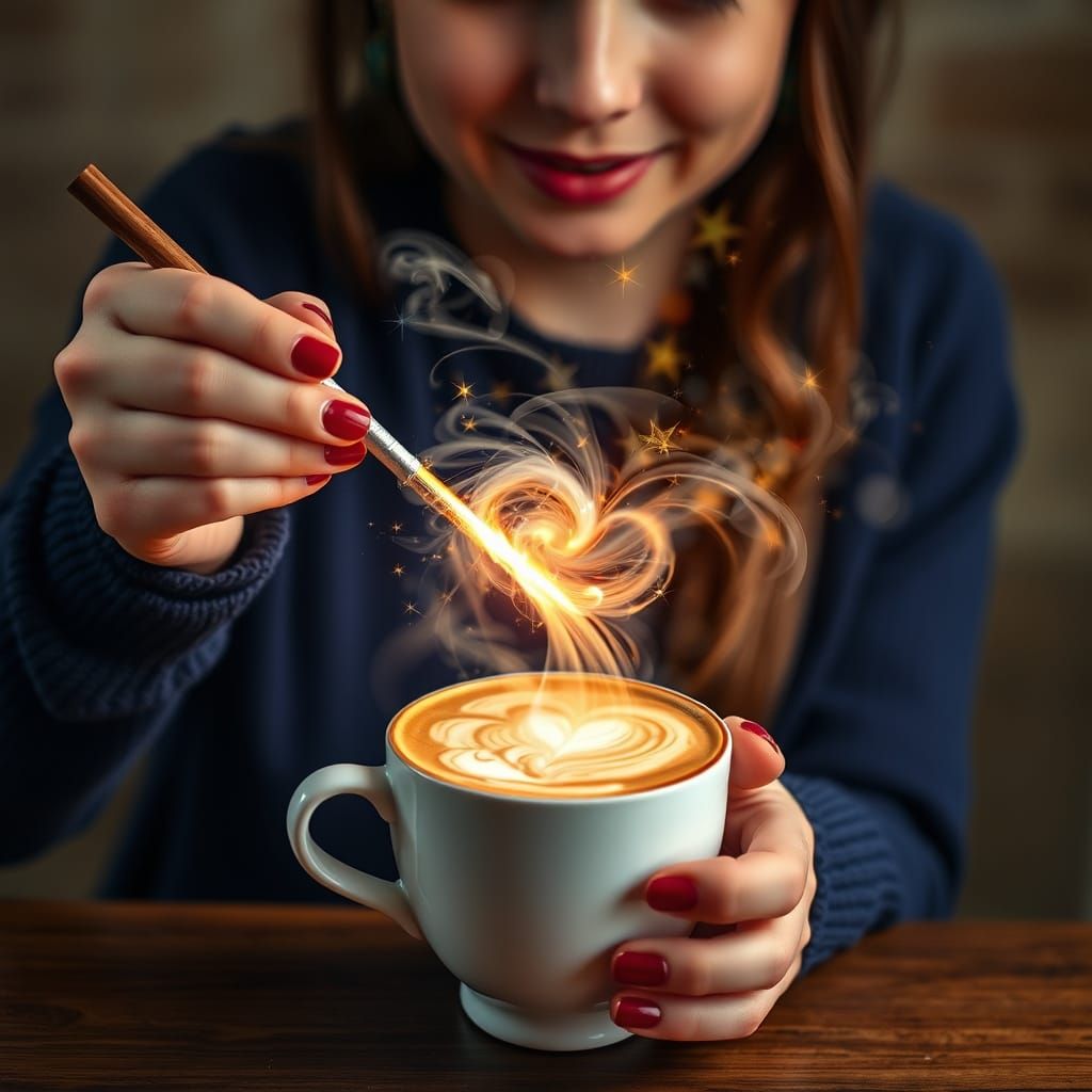 Woman Creates Magical Foam Art on Coffee