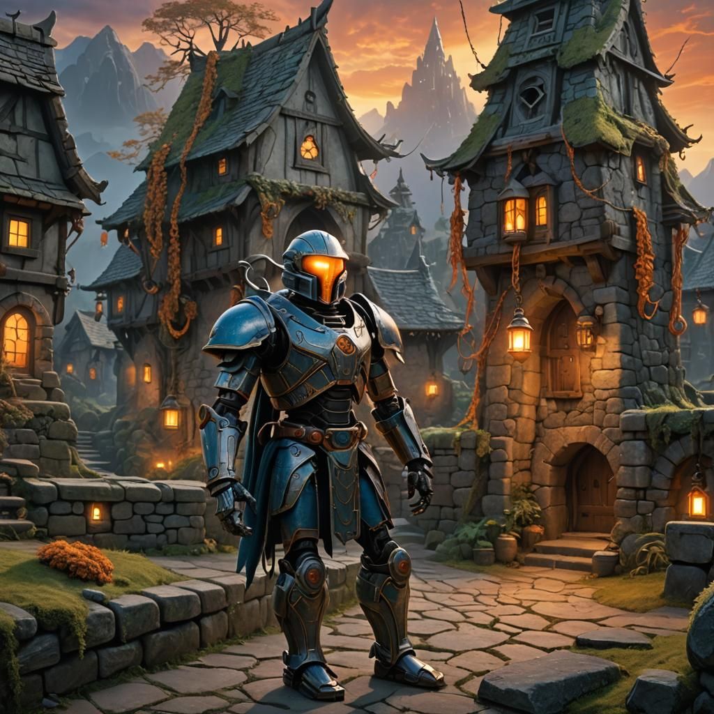 Bionicle Bell-Ringer in Mystical Glowing Village