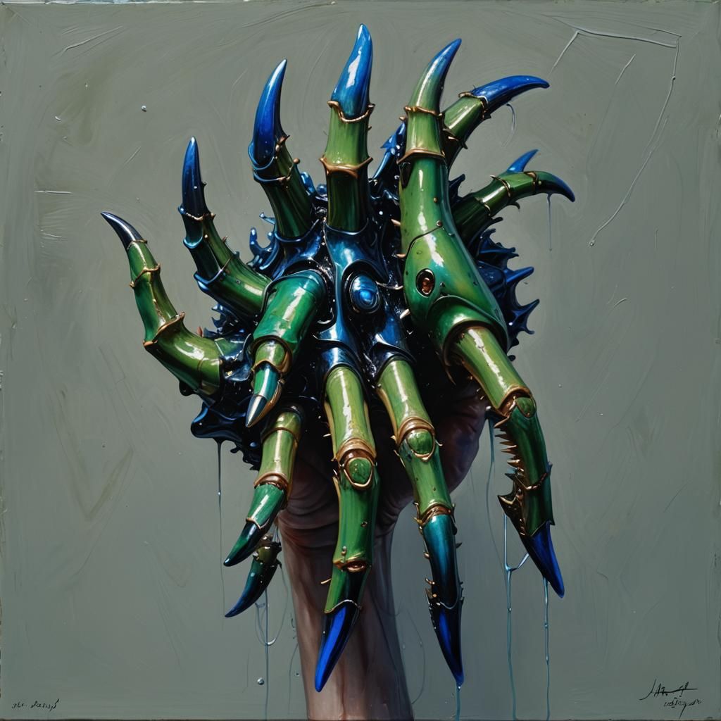 Surreal Claws Emerging from Darkness