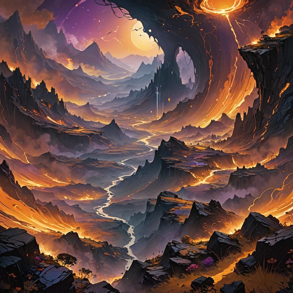 Radiant Light Pierces the Darkness: Concept Art